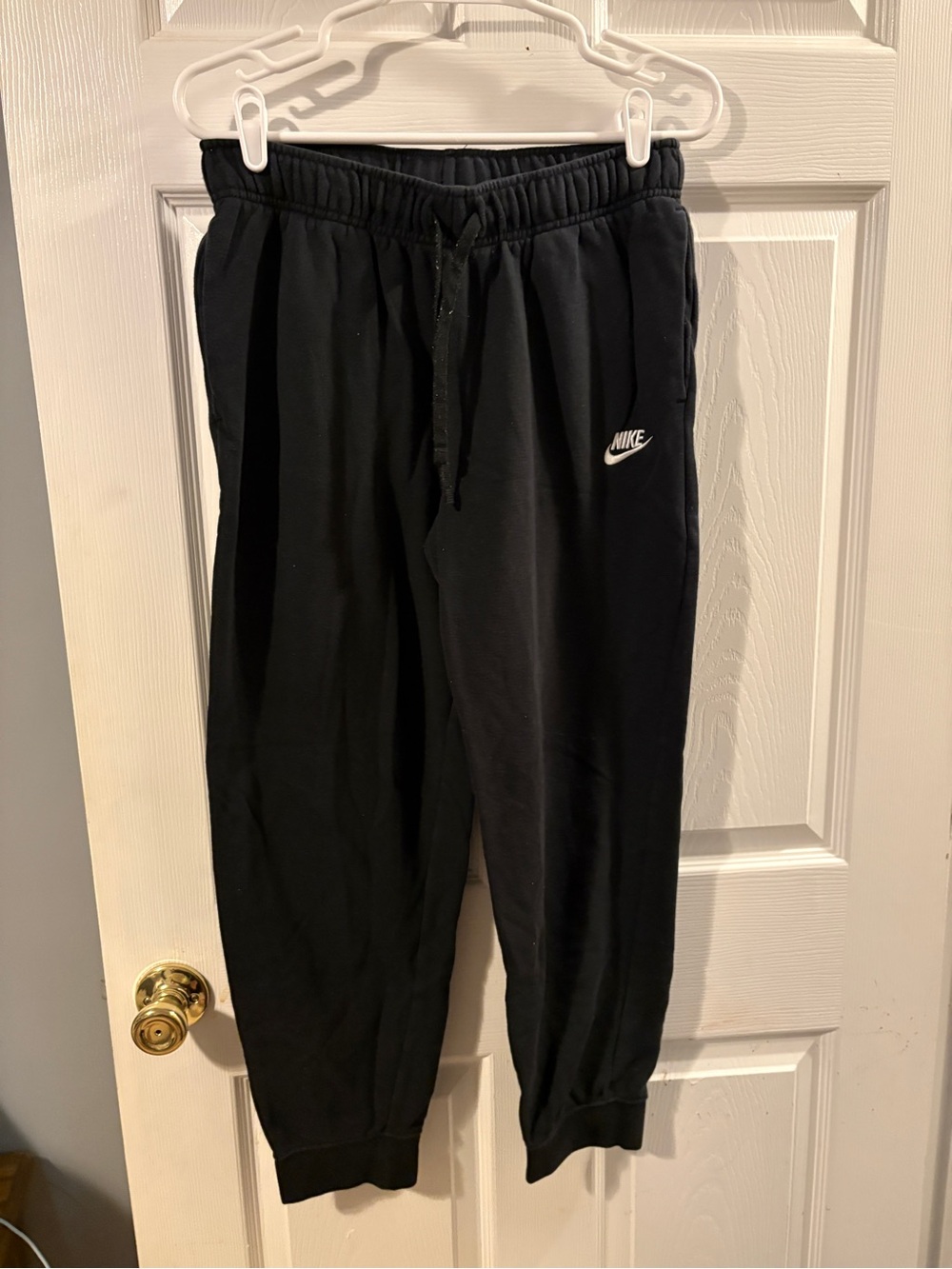 Nike Black Jogger Sweatpants with White Logo